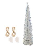 Luce 'albero di Natale, Albero Scintillante, 11.81x59.06 Pollici Multicolore con Glitter Rotondo LED Colorato, Decorativo Festive, per la Camera dentro, esterno, Portico e va