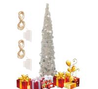 Luce 'albero di Natale, Albero Scintillante, 11.81x59.06 Pollici Multicolore con Glitter Rotondo LED Colorato, Decorativo Festive, per la Camera dentro, esterno, Portico e va