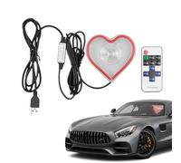 Luce ambientale LED AUTO, LOVE CUORE USB VEICOLO NEON LIMINE NEON con telecomando per triangolo o finestra sul retro, arredamento 'atmosfera interna per auto, camera da letto, festa