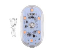 Luce ambientale per auto - Luce lampeggiante a sette colori, LED ricaricabili USB con controllo touch da 5 (V) | Atmosfera di facile installazione Lampada ambientale colorata per bici, comodino