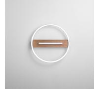 Luce Ambiente Design Applique a LED Azimuth, Ø 40 cm, nero/colore legno, metallo Luce Ambiente Design