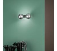 APPLIQUE A PARETE HONEY NERA 2 LUCI ATTACCO G9 15X16,5X34CM IN METALLO E VETRO SOFFIATO