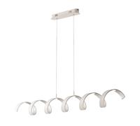 LAMPADARIO A SOSPENSIONE SPIRALE LED HELIX BIANCA E ARGENTO 30W 2520LM 3000K 125X13,5X120CM