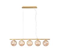 Luce Ambiente Design HONEY lampada a sospensione 5 luci lineare, G9, I-HONEY-SQ5, HONEY [Lampade per Interni > Lampade a Sospensione]