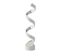 Luce Ambiente e Design Lume LED (12W, 3000K) ad elica bianco e argento 66x14 cm. - HELIX