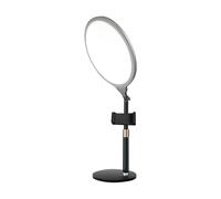 Luce Anello da Scrivania Regolabile a Schermo Intero con Supporto Telefono