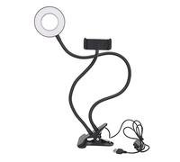 Luce anello per selfie con supporto per telefono, luce anello a LED per streaming live e fotografia, 48 LED 12 W alimentata via USB, con 3 modalità di colore e luminosità