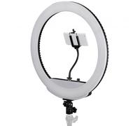 Luce anulare LED bicolore Bresser MM-26AB con supporto e attivazione remota per smartphone