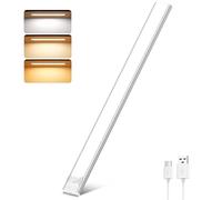Luce Armadio LED con Sensore, 3 Temperature di Colore Dimmerabile Led con Sensore di Movimento, USB Ricaricabile Magnetica Lampada, Luce Led Sottopensile per Cucina Garage Scale Bagno Corridoio