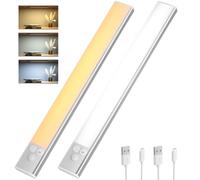 Luce Armadio Led con Sensore 30cm 3200K 7000K Led Sottopensile USB Ricaricabile