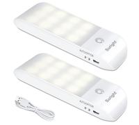 Luce Armadio LED Con Sensore Di Movimento; 2 Pezzi Luce Notturna USB Ricaricabil