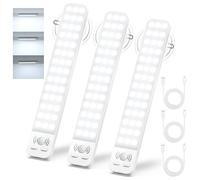 Luce Armadio LED con Sensore Movimento, 3 Modalità Dimmerabile Luci Armadio, 2000 mAh Luce LED Ricaricabile Senza Fili, Magnetica Sottopensile Cucina Led Lampada per Armadio Scale Camera Corridoio