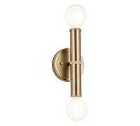 Luce Bagno Lampada da Parete Metallo H:24,8 CM IP44 Colore Champagne Bronzo E27