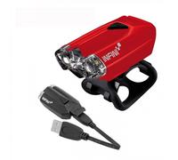 Luce Bici Anteriore INFINI LAVA 2 USB Ricaricabile 80 Lumen Rossa