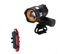 Luce Bici Anteriore LED Ricaricabile USB Alluminio | LED per ultra luminoso, ricarica USB rapida, alluminio , ideale per notte e sentieri scuri