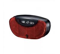 Luce Bici Posteriore Portapacchi 3 LED Rossi - Batteria AA Inclusa - Omologata - Sicurezza Stradale