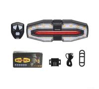 Luce Bici Wireless con Telecomando e Suono(5510) | Telecomando wireless, segnale visivo e acustico, sicurezza notturna, installazione per facile, plastica e metallo