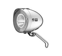 Luce Bicicletta Frontale Lampada Fanale LED Riflettore 40 Lux Dinamo