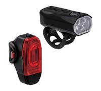 Luce Bicicletta KTV Drive Pro 300+ Anteriore e Posteriore con Supporto in Gomma Siliconica, Nero - 300 Lumen, Ricarica USB-C, Im