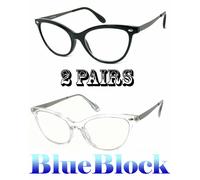Luce Blu Blocco Occhiali Occhio di Gatto UV Gioco LCD/LED/ TV Schermo da Donna