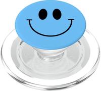Luce Blu Sorriso Faccia Felice Emoticon Sorridente Carino 90s y2k PopSockets PopGrip per MagSafe