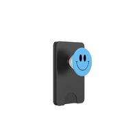 Luce Blu Sorriso Faccia Felice Emoticon Sorridente Carino 90s y2k PopSockets PopWallet per MagSafe