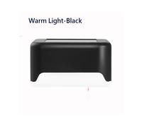 (Luce calda-Nero-4 pezzi) Lampada solare a LED bianca calda per gradini, percorsi, scale, illuminazione