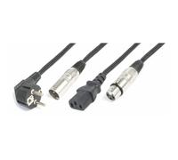 Luce Cavo Combinato Shuko - XLR M/IEC F - XLR F 10 m