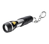 Varta Day Light Key Chain LED Flashlight (incl. anello portachiavi e 1x batteria AAA Longlife Power, antiurto) argento/nero per la casa, tutti i giorni, interruzioni di corrente