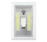 Luce COB a batteria wireless con interruttore on/off per illuminazione garage e capannone, opzioni di montaggio includono vite o disco, nessun cablaggio necessario