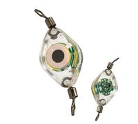 Luce con esca da pesca | Shuttle Double Panning Underwater LED Fisheye a forma di pesce che attira la luce | Luce con pulsante per esca da pesca notturna impermeabile da 45 x 15 mm per attirare i pesc