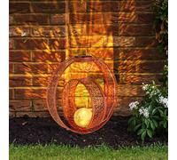 Luce con Picchetto Esterni Lampada Solare LED Crackle Vetro Ruggine Orientale H