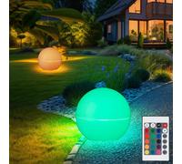 Luce con Picchetto Esterni Sferica Dimmerabile Telecomando Cavo RGB LED 2er Set