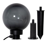 Luce Con Picchetto Esterno Monterollo Smoke Policarbonato Nero E Trasp E27 D20Cm