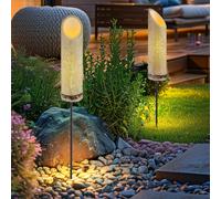 Luce con Picchetto Lampada per Esterni Solare LED Effetto Bambù Verde Garten 2er