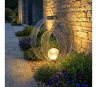 Luce con Picchetto Lampada Solare da Giardino Esterno IP44 Akku Orientale Metall