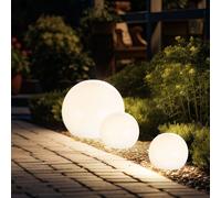 Luce con Picchetto Solare per Esterni Sferica LED Bianco Morsetto Chiodi 3x