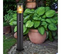 Luce con Piedistallo Piantana Lampada per Esterni E27 Acciaio Inox Nero Fumo [EEK: Non valutato]