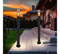 Luce con Piedistallo Piantana per Esterni Lampada da Balcone Intemperie E27 L 2x [EEK: Non valutato]