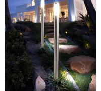 Luce con Piedistallo Säulenleuchte Lampada da Giardino Esterni IP44 Inox E27 2er [EEK: Non valutato]