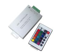 Luce controller RGB a 24 tasti con guscio in alluminio con dimmer RF, telecomando LED colorato a 24 tasti