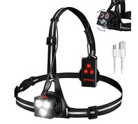 Luce Corsa Ricaricabile USB - Luce Running Pettorale IPX6 Impermeabile 120° Rotazione Lampada Running LED con 3 modalità Lampada da Corsa, 500 Lumen Luce Running Sport per Jogging, Campeggio, Corsa