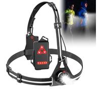 Luce Corsa Ricaricabile USB,Luce Toracica Corsa Ricaricabile USB Con Cavo Dati,Luce Da Corsa Impermeabile,Lampada LED A Petto Per Fare Jogging,Campeggio,Escursionismo,Passeggiate,Regolabile A 90°