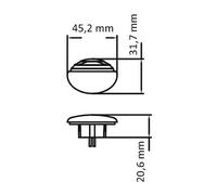 Luce cortesia ad incasso bianca LED bianco - 1 PZ Osculati - 13.887.11
