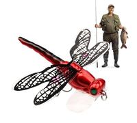Luce da a liberfoglio - esca Dragonfly da 7,5 cm/6,2 g | Escas realistica di insetti con acqua con gancio | Escas a forma di mosca per azione di onde di superficie, ideale per stagni, laghi