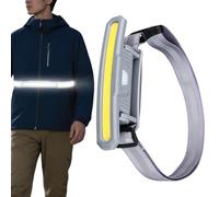 Luce da corsa, ABS 90 g, luce toracica, ricaricabile tramite USB, luce di sicurezza a LED indossabile, per corsa, ciclismo, escursionismo, lavoro all'aperto, visibilità di sicurezza e uso quotidiano a