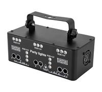 Luce da discoteca, 21 occhi, laser per palcoscenico, con telecomando, LED, RGB DMX, luce da discoteca, per feste, dj, effetto stroboscopio, per bar, compleanno, colore nero