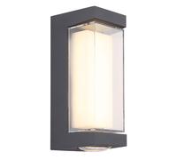 Luce da esterno Lampada da facciata Lampada da parete antracite Luce da balcone Lampada da parete, LED 12 Watt 1093Lm bianco caldo, LxAxP 7,5x18,7x8,2 cm