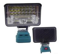 Luce da lavoro a LED con design senza fili e porte USB, funziona perfettamente con batterie agli ioni di litio da 18 V per le emergenze (con prot)