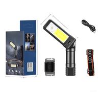 Luce da lavoro a LED con doppio COB e faretto, angoli di illuminazione regolabili, carica e livelli di luminosità multipli (BL-5301)
